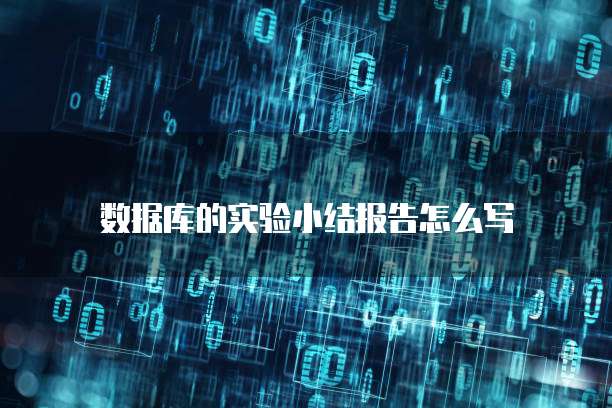 数据库的实验小结报告怎么写
