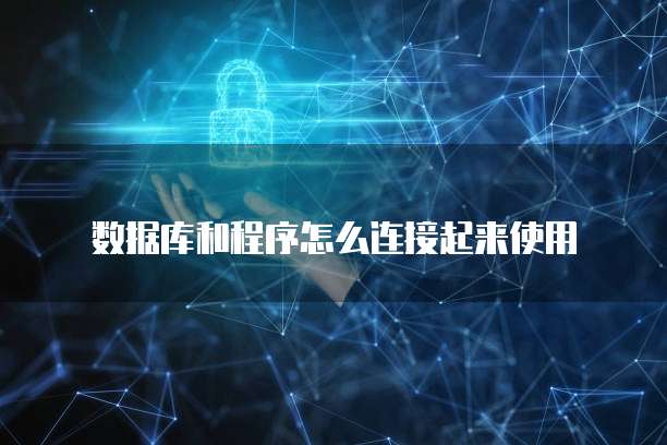 数据库和程序怎么连接起来使用