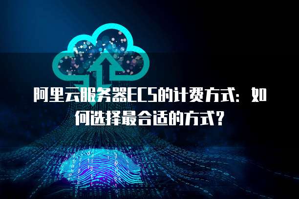 阿里云服务器ECS的计费方式:如何选择最合适的方式?