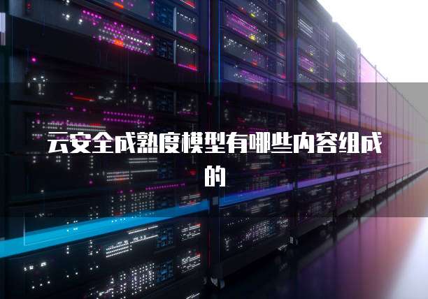 云安全成熟度模型有哪些内容组成的