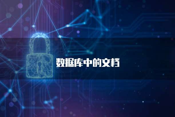 数据库中的文档
