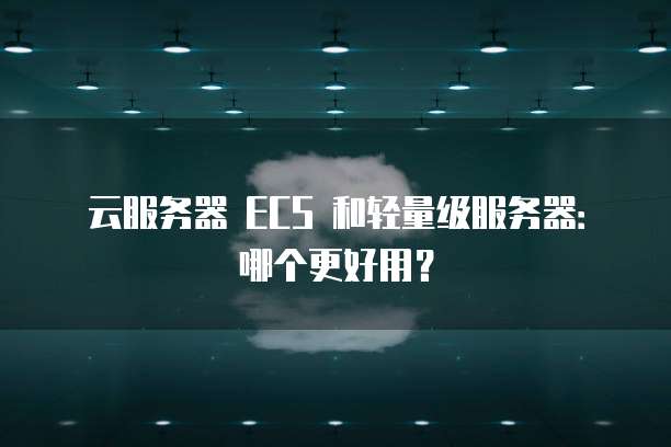 云服务器 ECS 和轻量级服务器:哪个更好用?