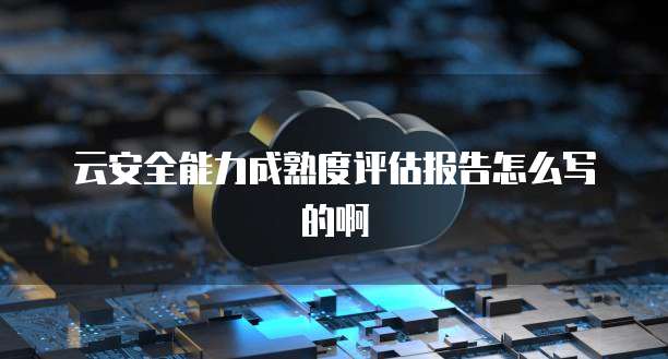 云安全能力成熟度评估报告怎么写的啊