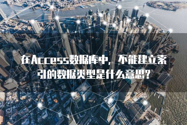 在Access数据库中，不能建立索引的数据类型是什么意思？