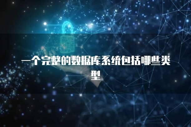 一个完整的数据库系统包括哪些类型