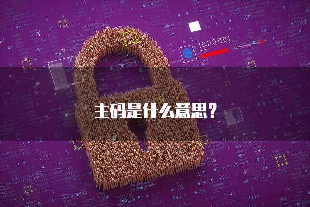 主码是什么意思?
