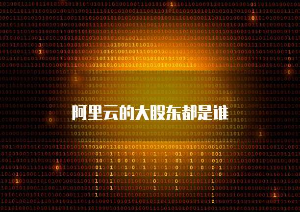 阿里云的大股东都是谁