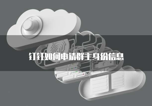 钉钉如何申请群主身份信息