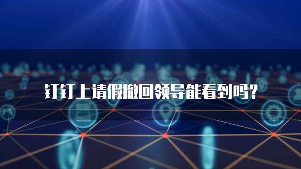 钉钉上请假撤回领导能看到吗?