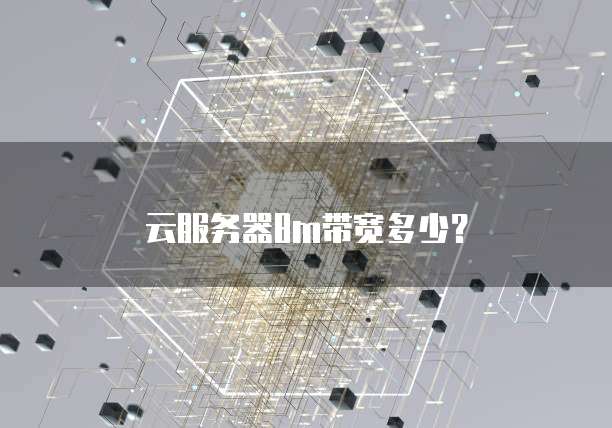 云服务器8m带宽多少?