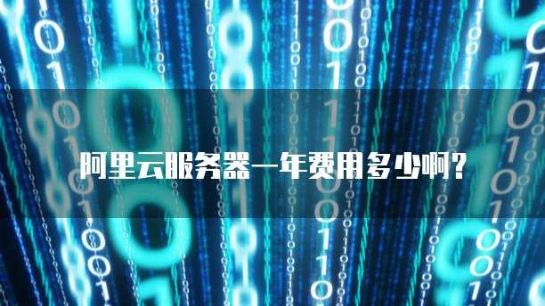 阿里云服务器一年费用多少啊?