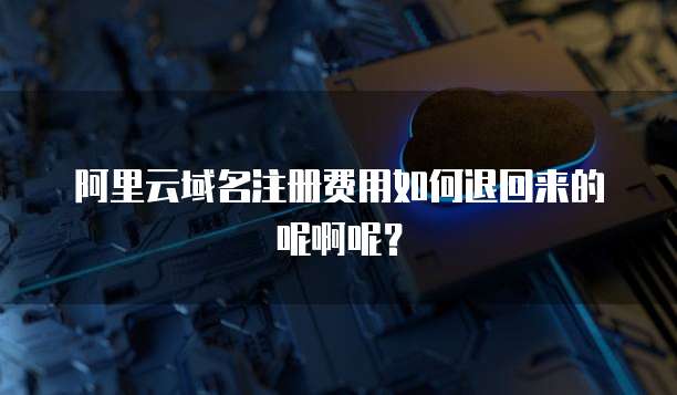 阿里云域名注册费用如何退回来的呢啊呢?