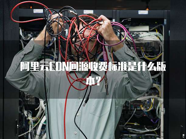 阿里云CDN回源收费标准是什么版本?