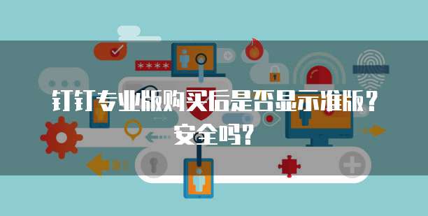 钉钉专业版购买后是否显示准版?安全吗?