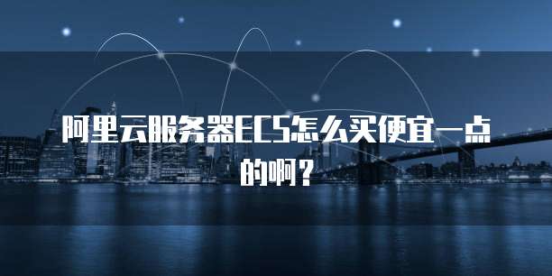 阿里云服务器ECS怎么买便宜一点的啊?