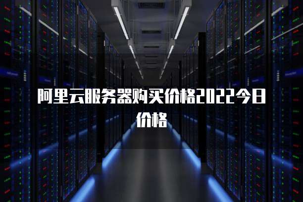 阿里云服务器购买价格2022今日价格