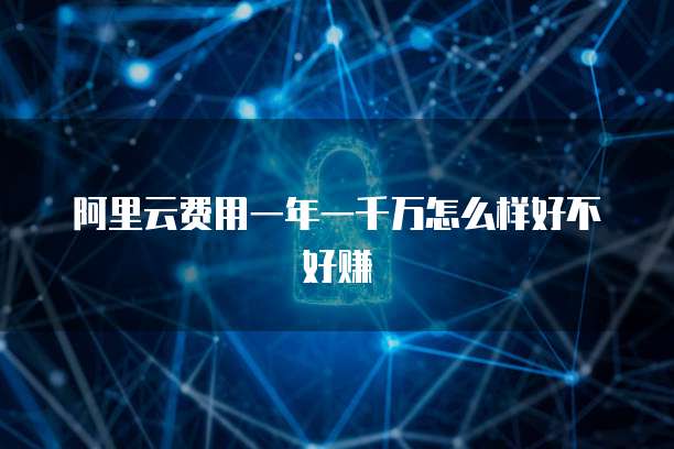 阿里云费用一年一千万怎么样好不好赚