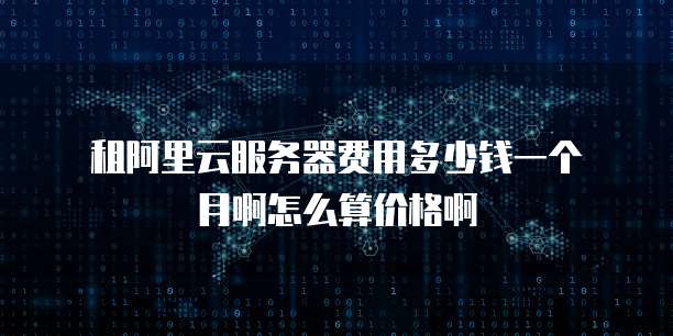 租阿里云服务器费用多少钱一个月啊怎么算价格啊
