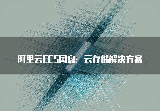 阿里云ECS网盘:云存储解决方案