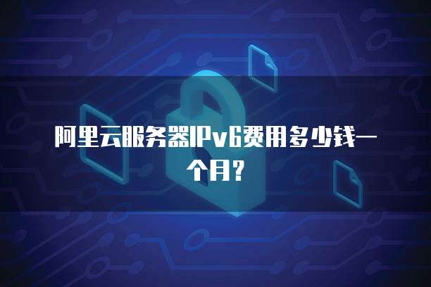 阿里云服务器IPv6费用多少钱一个月?