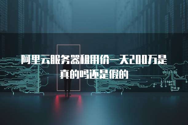 阿里云服务器租用价一天200万是真的吗还是假的