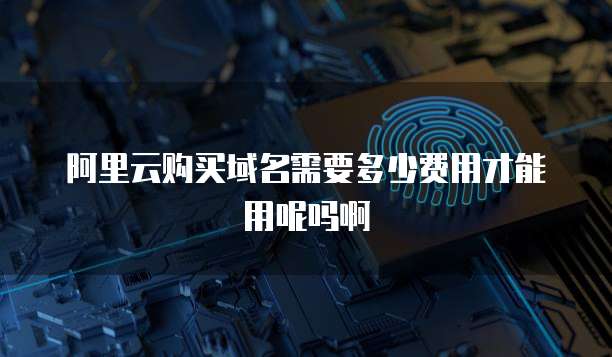 阿里云购买域名需要多少费用才能用呢吗啊