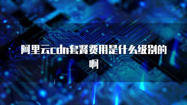 阿里云cdn套餐费用是什么级别的啊