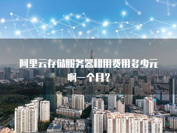 阿里云存储服务器租用费用多少元啊一个月?