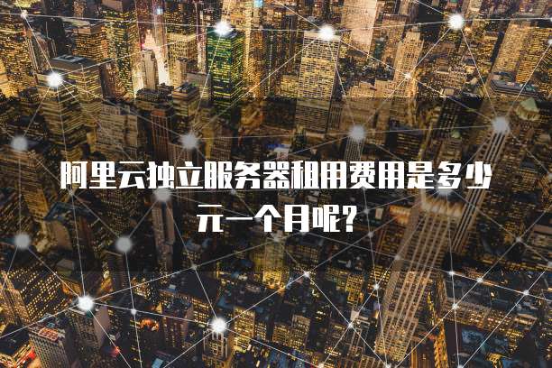 阿里云独立服务器租用费用是多少元一个月呢？