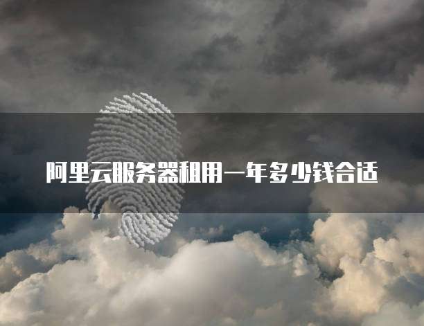 阿里云服务器租用一年多少钱合适