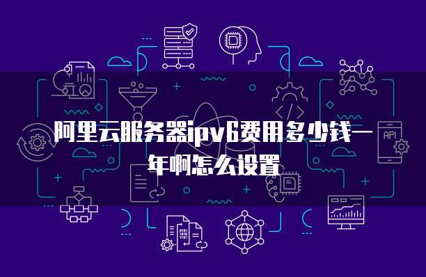 阿里云服务器ipv6费用多少钱一年啊怎么设置