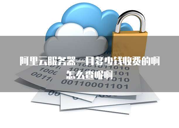阿里云服务器一月多少钱收费的啊怎么查呢啊