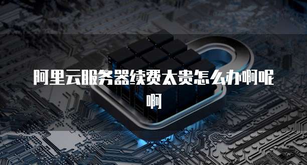 阿里云服务器续费太贵怎么办啊呢啊