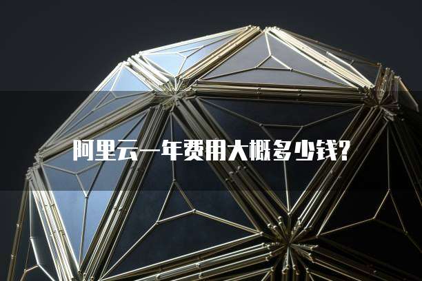 阿里云一年费用大概多少钱?