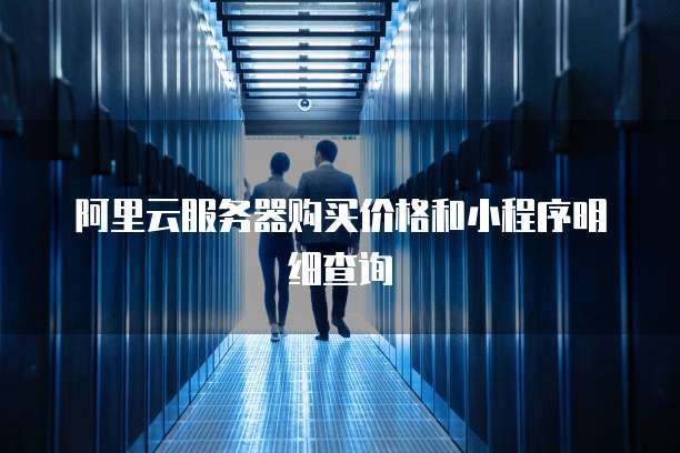 阿里云服务器购买价格和小程序明细查询