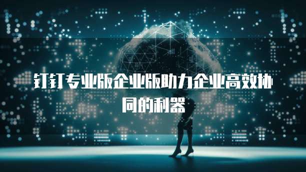 钉钉专业版企业版助力企业高效协同的利器
