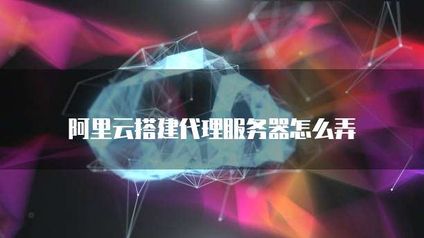 阿里云搭建代理服务器怎么弄