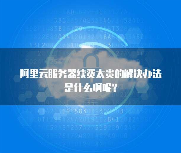 阿里云服务器续费太贵的解决办法是什么啊呢?