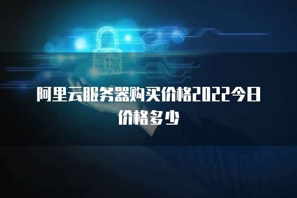 阿里云服务器购买价格2022今日价格多少