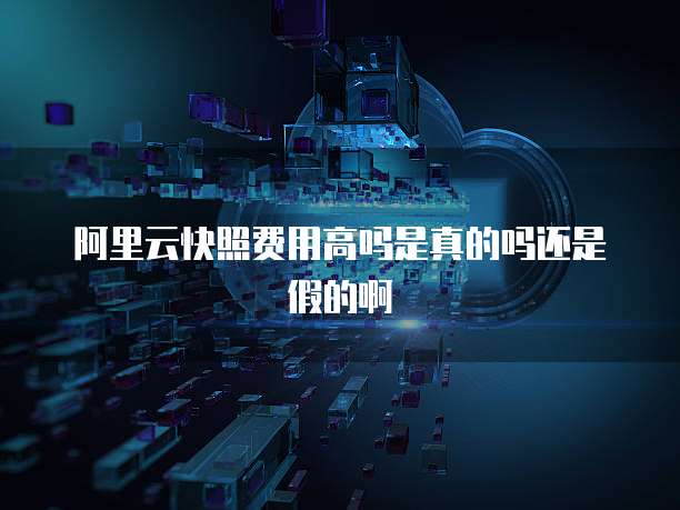 阿里云快照费用高吗是真的吗还是假的啊