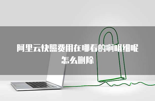 阿里云快照费用在哪看的啊明细呢怎么删除