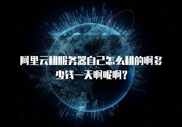 阿里云租服务器自己怎么租的啊多少钱一天啊呢啊?