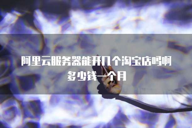 阿里云服务器能开几个淘宝店吗啊多少钱一个月