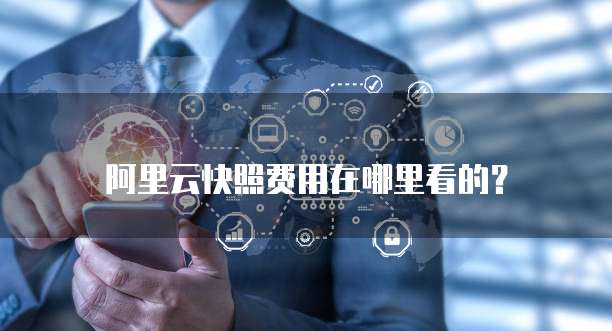 阿里云快照费用在哪里看的?