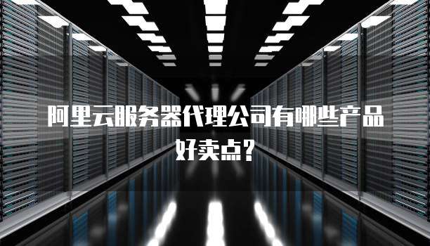 阿里云服务器代理公司有哪些产品好卖点?
