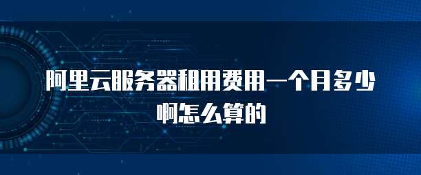 阿里云服务器租用费用一个月多少啊怎么算的