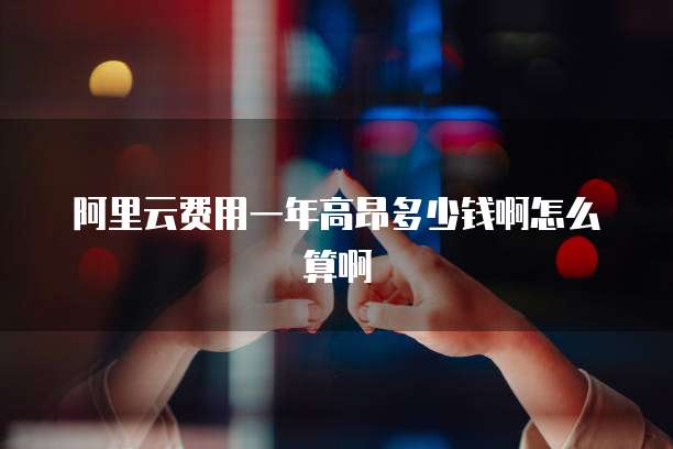 阿里云费用一年高昂多少钱啊怎么算啊