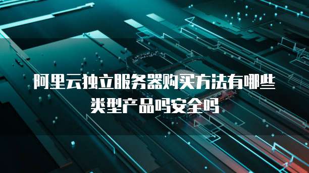 阿里云独立服务器购买方法有哪些类型产品吗安全吗