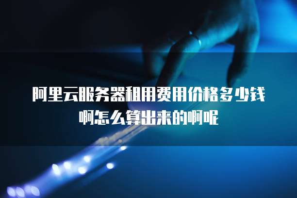阿里云服务器租用费用价格多少钱啊怎么算出来的啊呢