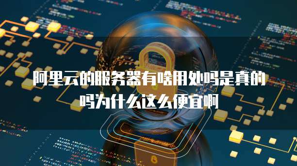 阿里云的服务器有啥用处吗是真的吗为什么这么便宜啊